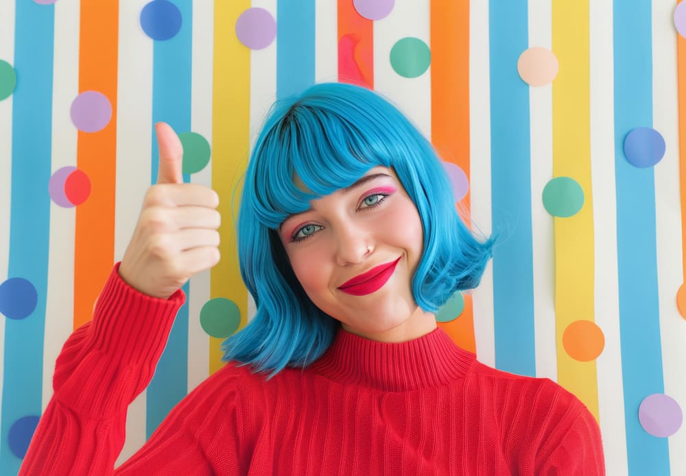 Child with colorful background